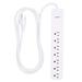 GE 7 Outlet Surge Protector 6 ft Extension Cord White 36359