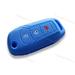 Silicone Cover Protector Entry Fob Case Holder for FORD F-150 F-450 Ranger Key (blue)