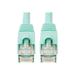 Eaton Tripp Lite Series Cat6a 10G Snagless UTP Ethernet Cable (RJ45 M/M) Aqua 20 ft. (6.09 m)