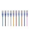 Monoprice SlimRun Cat6A Ethernet Patch Cable - Network Internet Cord - RJ45 Stranded UTP Pure Bare Copper Wire 30AWG 7ft 10-Color 10-Pack