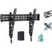 Atlantic Tilting TV Mount for 32-70 TVs with Bonus Surge Protector HDMI Cables Cable Ties and Cleaning Kit