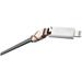 Ventev (3-Ft) Micro-USB and Lightning 8-Pin Switch Tip USB Cable - Gray/Orange