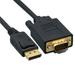Cable Wholesale DisplayPort to VGA Video cable- DisplayPort Male to VGA Male- 3 foot
