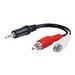 C2G Value Series 6in Value Series One 3.5mm Stereo Male To Two RCA Stereo Male Y-Cable - audio adapter - 5.9 in