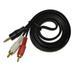 HQRP 5ft Audio Stereo Y Cable Splitter 1-Mini Plug to 2 RCA Plugs Male - 2xMale