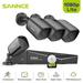 SANNCE 4CH 1080P 5in1 DVR Home Video Surceillance 4Pcs 2.0MP Night Vision Security Camera System 1TB HDD Wired CCTV