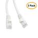 eDragon CAT5E White Hi-Speed LAN Ethernet Patch Cable Snagless/Molded Boot 20 Feet Pack of 3