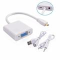 HDMI Male to VGA Female Adapter Digital HDMI Signal into Analog VGA Video 1080P Converter w/Audio for Laptop PC Monitor Projector HDTV & More