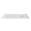 Macally Ultra-Slim USB Wired Keyboard with 104 Keys 20 Shortcut Keys & Number Keypad - Compatible with Mac Pro Mini Computers & MacBook Laptops Windows Desktop PCs - Silver (SLIMKEYPROA)