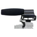 Shotgun Microphone (Stereo) With Windscreen & Dead Cat Muff For Canon VIXIA HF R600 (Includes Mounting Bracket)