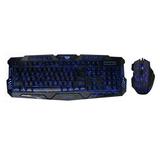 J60 Gaming Keyboard Combo -ghosting Adjustable DPI Colorful Backlit for Desktop Notebook Laptop PC Computer (English Version)