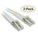 eDragon 10 Gigabit Aqua Fiber Optic Cable LC/LC Multimode Duplex 50/125 6 Meter (19.6 Foot) 2 Pack