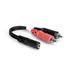 Hosa - YMR-197 - Stereo Mini 3.5mm Female to 2 RCA Male Y-Cable - 6 In.