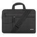 Polyester Flapover Laptop Messenger Shoulder Bag Case Cover Briefcase for 13-13.3 Inch MacBook Pro MacBook Air Notebook Computer Black