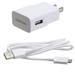 OEM Rapid Home Wall AC Charger USB Adapter Data Cable Sync Cord White P3A for Motorola Media Edition XOOM 2 - Pantech Element - Samsung Galaxy Kids Tab 3 7.0 NotePRO 12.2 10.1 GT-P5210 8.0