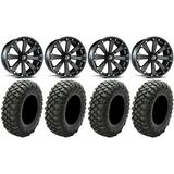 MSA Black Kore 14 ATV Wheels 32 Crawler XG Tires Sportsman RZR Ranger