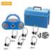 HamiltonBuhl 6 Person Listening Center with BluetoothÂ® CD/Cassette/FM Boombox and Personal On-Ear Headphones