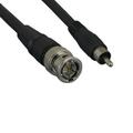 Kentek 12 Feet FT Premium BNC male to RCA male composite video cable cord connector male to male M/M black 75 ohm coaxial