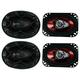BOSS CH4630 4 x 6 3-Way 500W Car Audio Coaxial Speakers Stereo 4 Ohm (2 Pairs)