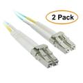 eDragon 10 Gigabit Aqua OM4 Fiber Optic Cable LC/LC Multimode Duplex 50/125 3 Meter (10 Foot) 2 Pack