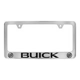 Buick Logo & Wordmark Chrome Plated Metal License Plate Frame Holder