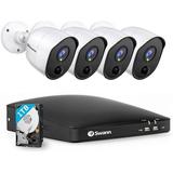 Swann SWDVK-845804V-US 8-Channel 1080p 1TB DVR with 4 Cameras & Google Assistant