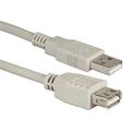 QVS USB 2.0 (Type-A) Male to USB 2.0 (Type-A) Female Adapter Cable 6 ft. - Beige