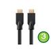 Monoprice HDMI Cable - 15 Feet - Black (3 Pack) No Logo High Speed 4K@60Hz HDR 18Gbps YCbCr 4:4:4 26AWG CL2 Compatible with UHD TV and More - Commercial Series