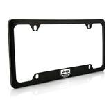 Jeep Logo Black Coated Metal Bottom Engraved License Plate Frame Holder