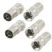 Unique Bargains 5 Pcs F Type Male to 9.5mm TV PAL Female RF CATV FM Coax Connector Adapter