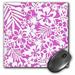 3dRose Hawaiian White n Hot Pink Floral Mouse Pad 8 by 8 inches