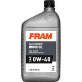 FRAM Full Synthetic 0W40 Full Synthetic Motor Oil - Save on ALL FRAM 1QTs - Must buy in Full Cases - 1 quart bottle sold by bottle