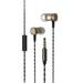 Super Sound Metal 3.5mm Stereo Earbuds/ Headset for Samsung Galaxy S10 5G S10+ S10 S10e (Gold) - w/ Mic