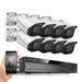 Amcrest 4K Security Camera System w/ 4K (8MP) 8CH PoE NVR (8) x 4K (8-Megapixel) IP67 Weatherproof Metal Bullet POE IP Cameras (3840x2160) Hard Drive Not Included NV4108E-IP8M-2496EW8 (White)