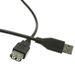 CableWholesale 10U2-02106EBK USB 2.0 Extension Cable- Black- Type A Male to Type A Female- 6 foot