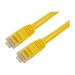 IEC M60464-1.5 RJ45 4Pr Cat 6 Patch Cord with Molded Snag Free Strain Relief YELLOW 18 Inch