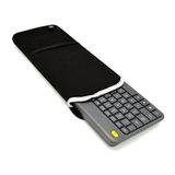 Wanty Wanty Black Color Neoprene Dust-Proof Cover Carry Bag Sleeve Ptotectors For Logitech Wireless Touch Keyboard K400 And K400 Plus Electronic_Device_Skin