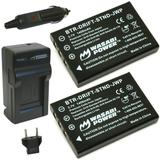 Wasabi Power Battery (2-Pack) and Charger for Drift DSTBAT Standard Battery and Drift HD HD170 HD170 Stealth HD720