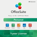 OfficeSuite Personal Compatible with MicrosoftÂ® Office WordÂ® ExcelÂ® & PowerPointÂ® and AdobeÂ® PDF - 1 Year License for 1 Windows & 2 Mobile Devices