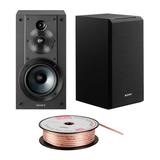 Sony SSCS5 3-Way 3-Driver Bookshelf Speaker System (Black) Bundle