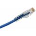 Hubbell Premise Wiring Patch Cord Cat 6A Clear Boot Blue 10 ft. HC6AB10