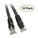 eDragon Cat5e Black Ethernet Patch Cable Snagless/Molded Boot 7 Feet 10 Pack