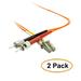 eDragon Fiber Optic Cable LC/ST Multimode Duplex 62.5/125 3 Meter (10 Foot) 2 Pack