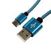 Fabric Braided 6 ft USB-C Type-C Data Sync Charger Charging Cable Compatible with Sony 1 10 10 Plus L3 Xperia XA2 Plus XZ2 Premium XZ2 XZ2 Compact XA1 Plus XZ1 (Blue)