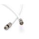 10 Feet White : Solid Copper Center Conductor Made in the USA : RG6 Coaxial Cable with Connectors F81 / RF Digital Coax for Audio/Video CableTV Antenna Internet & Satellite