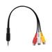 3.5mm Jack to 3 RCA Audio Video Cable Male to 3 RCA Female Plugs AV Adapter Cable