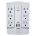 6 AC Outlet Power Surge Protector with 2 Ports USB Wall Charger 2.1Amp - White