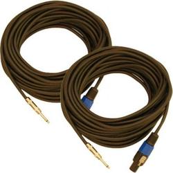 Seismic Audio (2) 50 Foot Speakon to 1/4 PA DJ SPEAKER CABLES - SASPT14-50_2Pack