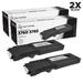 Compatible Dell 331-8429 / W8D60 Set of 2 Black Laser Toner Cartridges for use in Dell C3760DN C3760N & C3765NF Printers