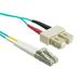 eDragon 10 Gigabit Aqua Fiber Optic Cable LC / SC Multimode Duplex 50/125 2 meter (6.6 feet) 5 Pack Fiber Optic Audio Cable (ED72054)